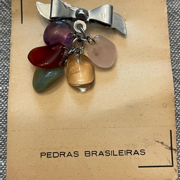 Semi precious stones pin/brooch . - Picture 4 of 9